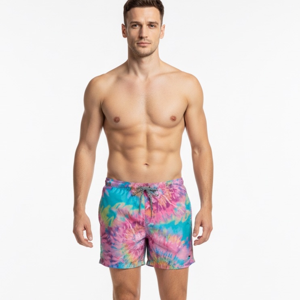 Boardies Spiral Tie Dyed 15" Swim‎ Trunks size XL